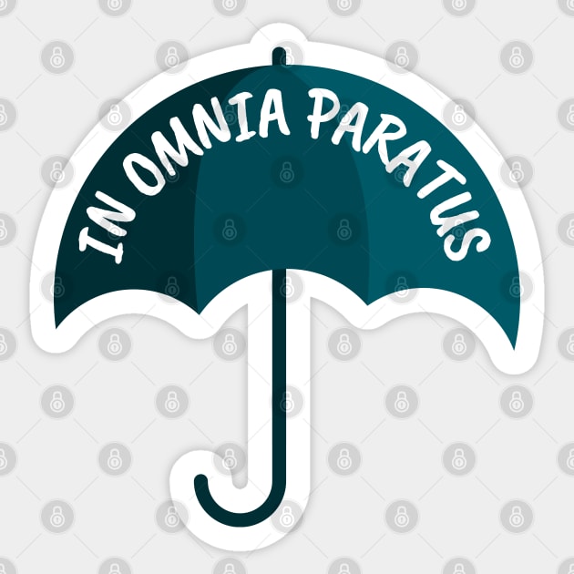 In Omnia Paratus II - Umbrella - White - Gilmore - Stars Hollow - Sticker