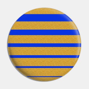 Gold Foil Stripes on Blue Pin