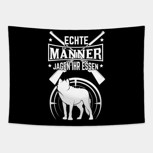 Jäger Echte Männer jagen ihr Essen Tapestry by HBfunshirts