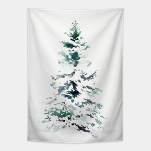 Christmas Tree and Snow Tapestry