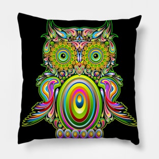 Owl Psychedelic Pillow