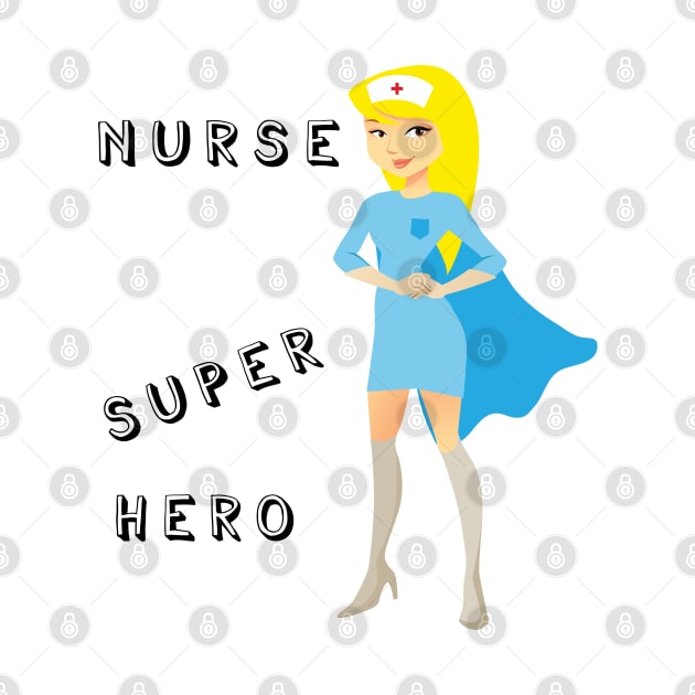 Nurse super hero - cartoon by grafart