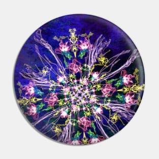 Abstract delicate silk flowers Pin