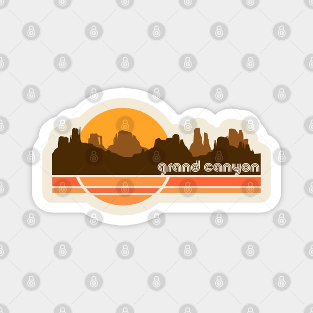 Grand Canyon 70s Style Tourist Souvenir Magnet by darklordpug