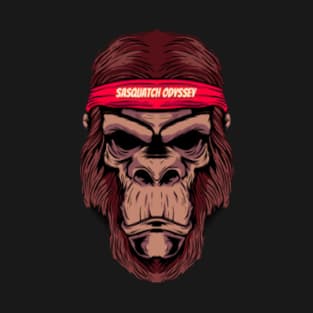 Bigfoot wearing a Sasquatch Odyssey headband! T-Shirt