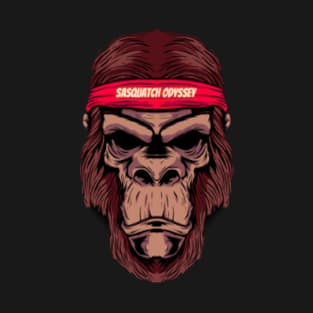 Bigfoot wearing a Sasquatch Odyssey headband! T-Shirt