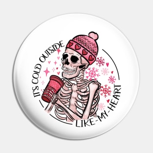 Funny Skeleton Valentine Pin