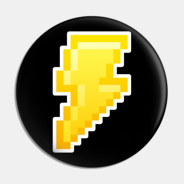 Pixel Lightning Bolt Pin by Mousekidoodle