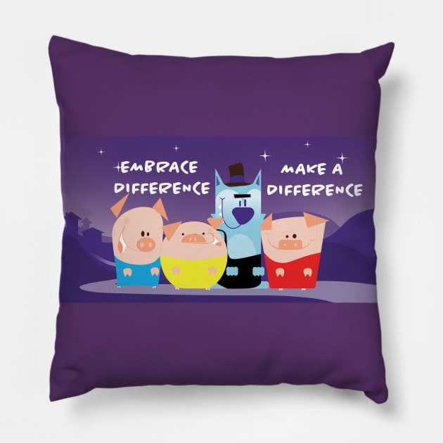 Friendship - Embrace Difference Pillow by GAVIOLI