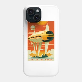 Space Adventure Vintage Travel Poster Phone Case