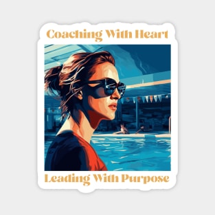 swim instructor, swim coach, swimming trainning, fun designs v7 Magnet