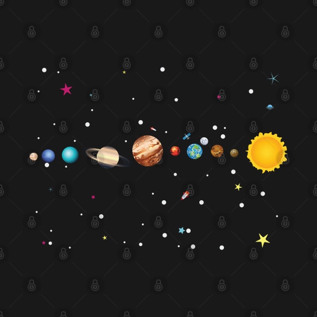 Solar system parade of planets by AnnArtshock