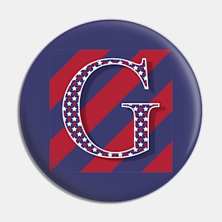 Old Glory Letter G Pin
