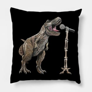 "Karaokesaurus" - T-Rex Inventions Pillow