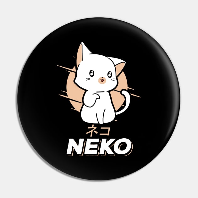 Neko Nekomimi Kawaii Cat Japan Anime Kitten Pin by wbdesignz