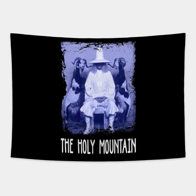 Alejandro's Surreal Tribute The Mountain Retro Tee Tapestry by Iron Astronaut