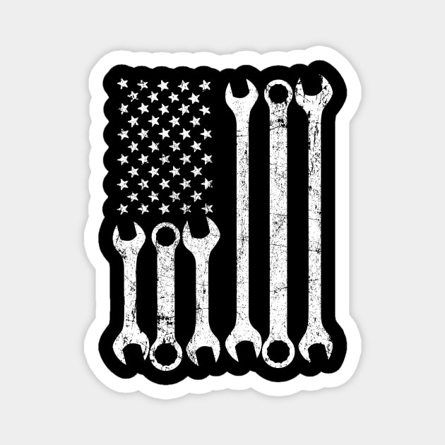 Mechanic USA Flag Magnet by thingsandthings