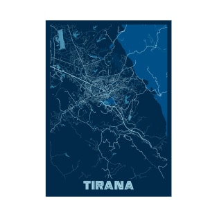 Tirana - Albania Peace City Map T-Shirt