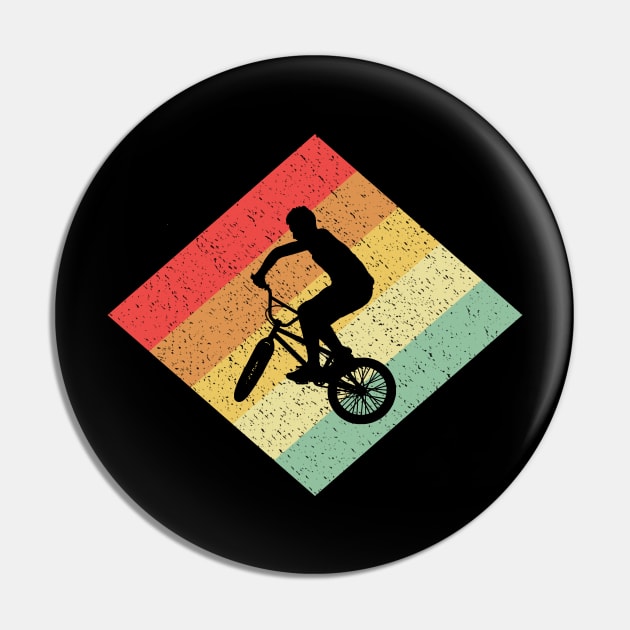 Retro Vintage 80s BMX Gift For BMX Riders Pin by OceanRadar