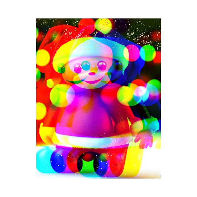 Psychedelic Trippy Xmas Santa Munchkin by FineArtMaster