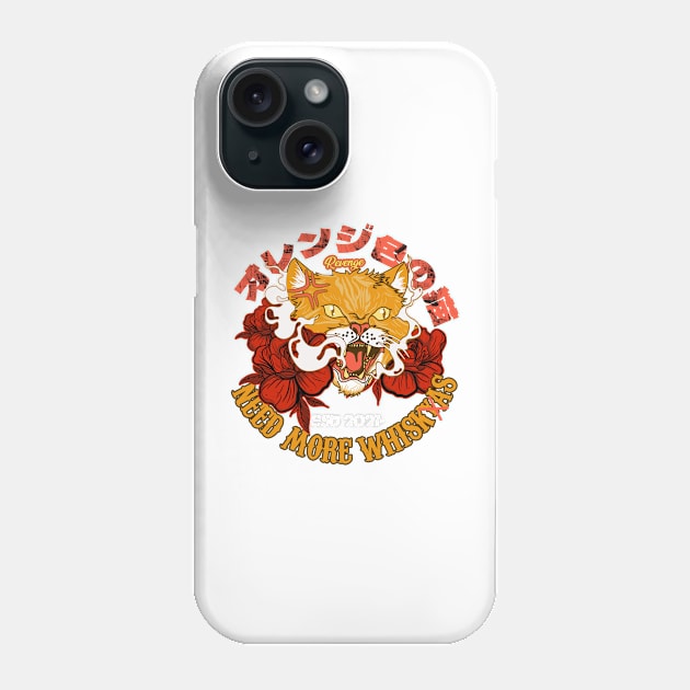 orange cat Phone Case by bocel eco