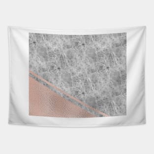 Venice marble and rose gold faux foil Tapestry