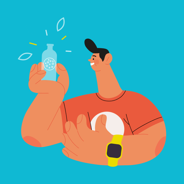 Sport Guy Drinking by JunkyDotCom