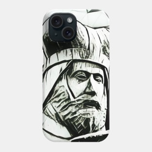 Geoffrey of Monmouth Blackand White Portrait | Geoffrey of Monmouth Artwork 3 Phone Case