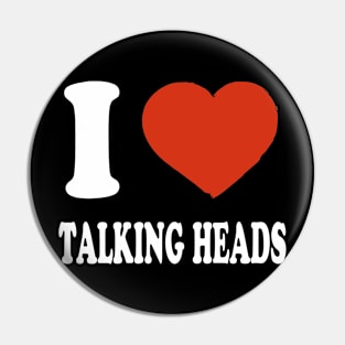 Graphic I Love Heads Personalized Name Vintage Pin