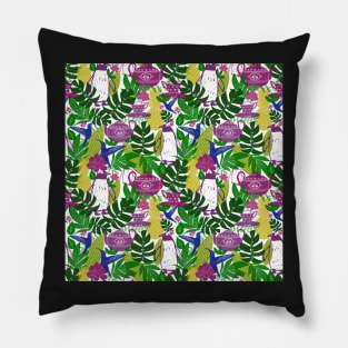 Penguin tea party in the jungle Pillow