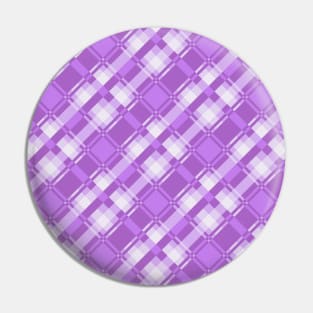 Purple and White Diagonal check Pattern Pin