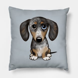 Merle Dapple Dachshund Cute Wiener Dog Pillow