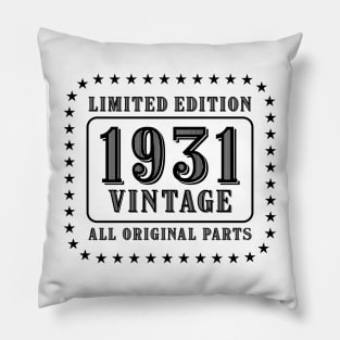 All original parts vintage 1931 limited edition birthday Pillow