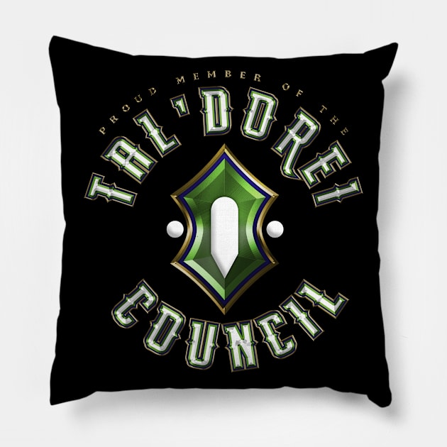 Proud Member of the Tal'Dorei Council Pillow by huckblade