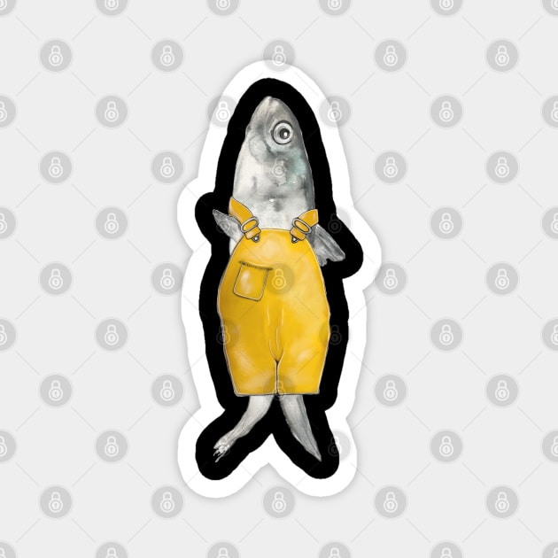 Fish with yellow rain pants Magnet by msmart