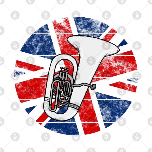 Tuba UK Flag Britain Tubaist British Musician by doodlerob