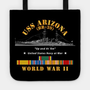 Battleship  USS Arizona WWII w SVC Ribbons Tote