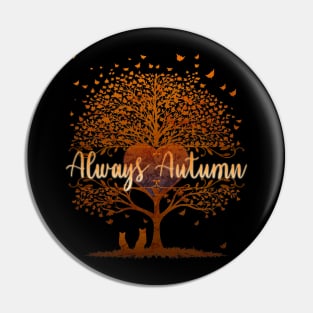 Always Autumn Heart Tree Pin