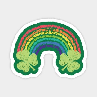 Crayon Shamrock Rainbow for St Patricks Day Magnet