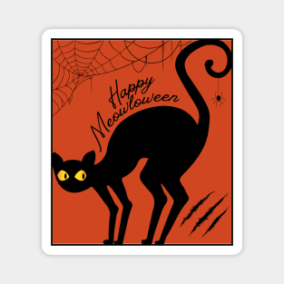 spooky cat halloween Magnet