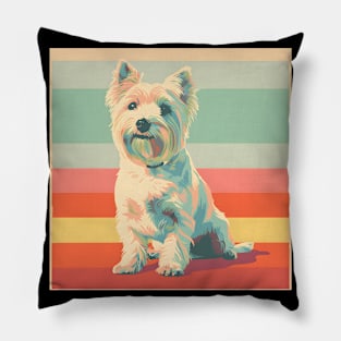 West Highland White Terrier in 80's Pillow