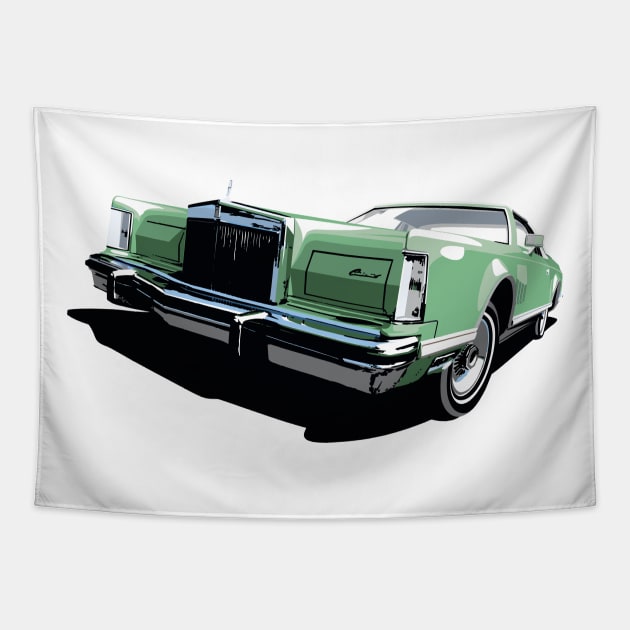 1970s Lincoln Continental in green Tapestry by candcretro