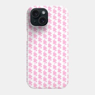 Heart shape pattern pink color small object crack Phone Case