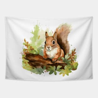 Watercolor squirrel Tapestry