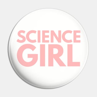 Science Girl Design | Female Science Fans Baby Pink Pin