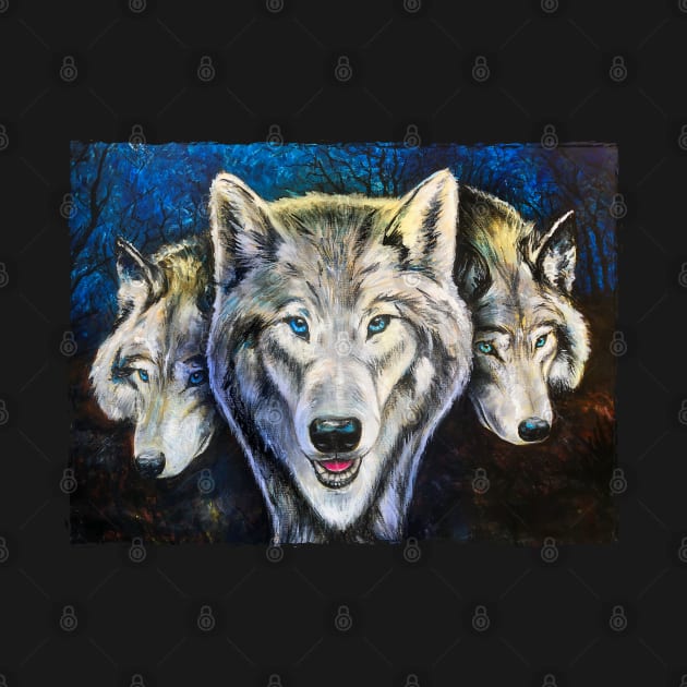 Mystic wolf pack by Cimbart