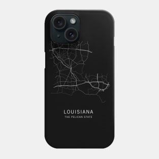 Louisiana State Road Map Phone Case