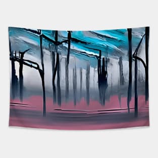 The Grim Forest - Abstract Art Tapestry