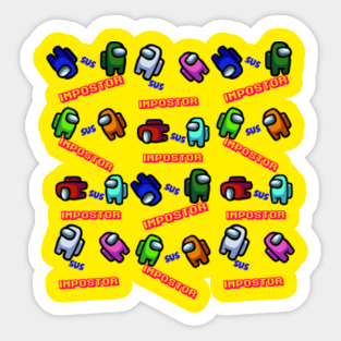 Among Us Funny Stickers Teepublic