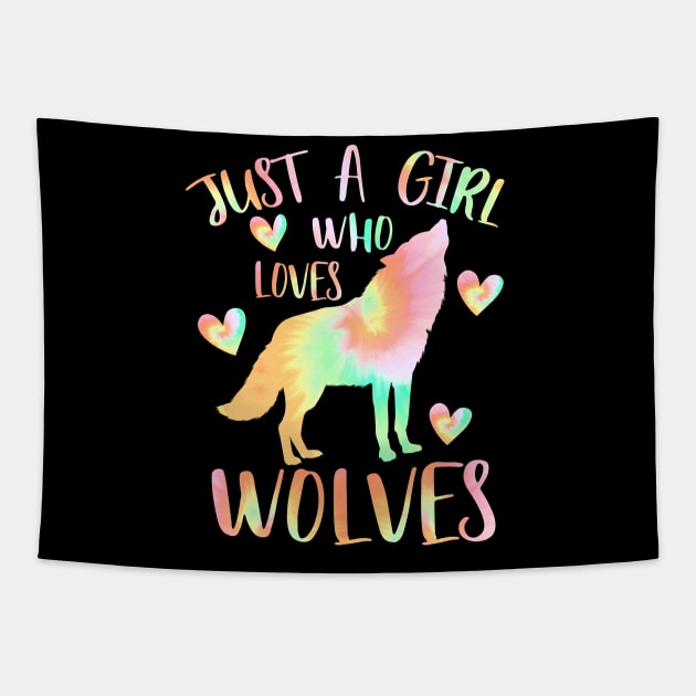 just a girl who loves wolves Tapestry by PrettyPittieShop